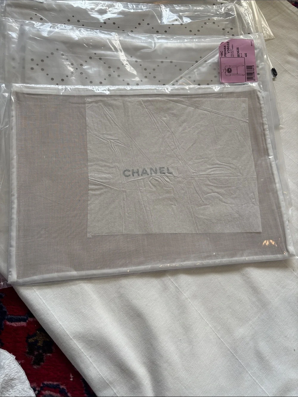 CHANEL Ivory Logo Dust Bags